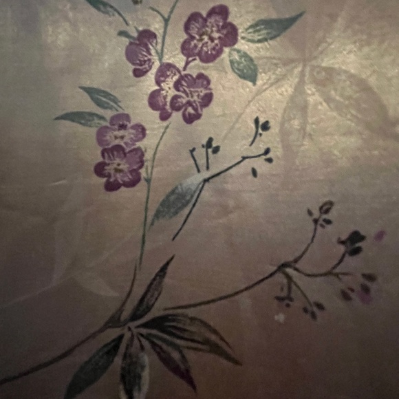 CH Signature Gold with Purple Flowers Button Down Blouse - Picture 13 of 15